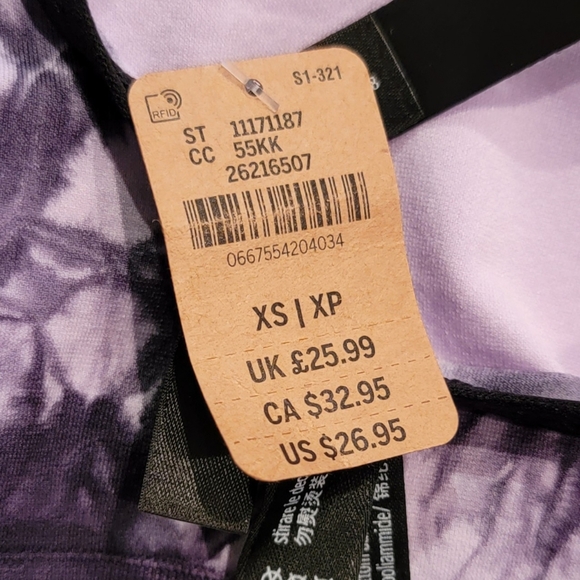 PINK Victoria's Secret Sports Bra, Lightly Lined, Women's XS, Purple Tie Dye - Picture 6 of 7